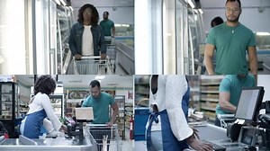 Grocery Store Customers Choosing Product Paying Stock Footage Video (100% Royalty-free) 1052094559 | Shutterstock