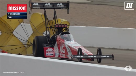 Doug Kalitta took the Top Fuel No. 1 qualifier spot at the NHRA 4-Wide Nationals in Las Vegas when he clocked a 3.730-second pass at 331.04 mph. He also won the Mission #2Fast2Tasty NHRA Challenge on the pass. Kalitta is the defending event champion at The Strip at Las Vegas Motor Speedway. | Drag Illustrated