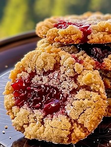 44K views · 225 reactions | Buttery Raspberry Crumble Cookies These are a melt-in-your-mouth treat! Press a buttery dough into muffin tins, fill with raspberry jam, top with crumble, and bake until golden. A sweet delight! | Keto & Low Carb Food Network | Facebook