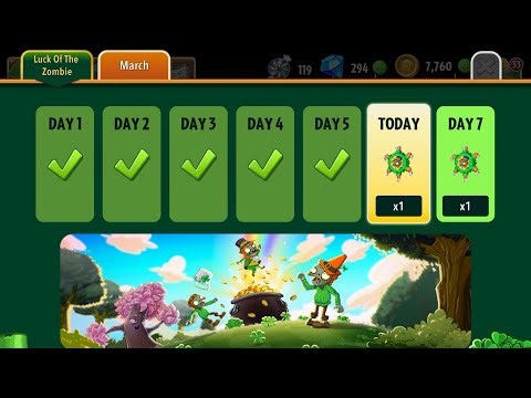 Luck Of The Zombie Day 6️⃣ Today Pinata Party 🪅 Letsplay Plants vs. Zombies 2