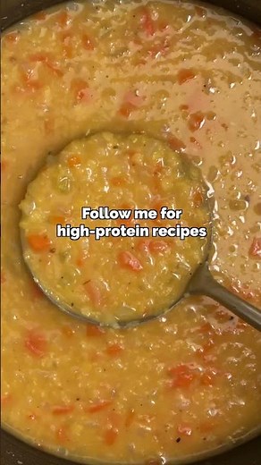 🥣 High-Protein Red Lentil Soup 🌱💪 #highprotein #mealprep #healthyrecipes