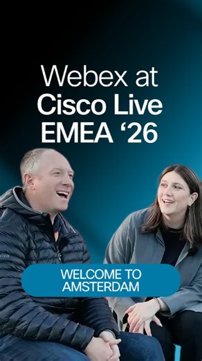 We’ve landed in Amsterdam for Cisco Live EMEA! After an exciting week of announcements at ISE, we’re just getting started. Over the next few days, we’ll be showing how Connected Intelligence comes to life across the show floor, with interviews, demos, and behind-the-scenes moments from the event. Stay tuned...more to come from Amsterdam. #CiscoLiveEMEA | Webex