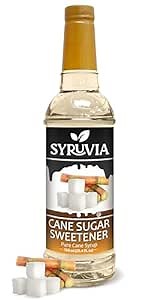Syruvia Coffee Syrup, Cane Sugar Sweetener Flavored Syrup for Drinks, Lattes, and Desserts – 25.4 fl oz