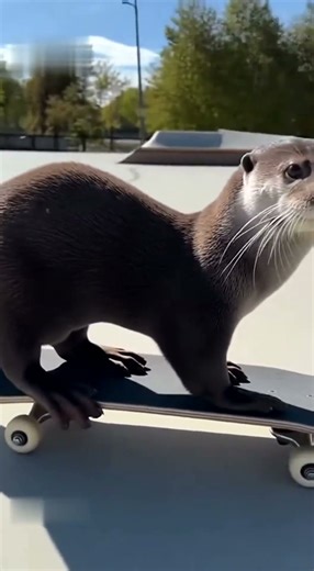 This hunchback otter tried a flip… and only lifted the board 😂