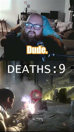 Gears of War on HARDCORE Difficulty in a nutshell #gearsofwar #challenge #shorts