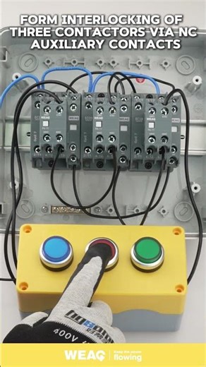 Smart Button Interlock: AC Contactor Application.