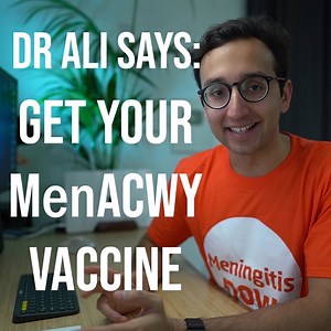 3K views · 61 reactions | Sound on  Doctor by day, YouTuber by night: today we welcome influencer Ali Abdaal to the Meningitis Now family 李 He tells us why it's so important for young people and students to get their MenACWY vaccine. Find out more ➡ https://bit.ly/35XoaBd | Meningitis Now | Facebook