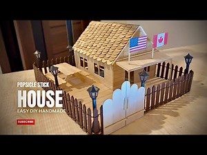 DIY Popsicle Stick House! Easy Step-by-Step DIY Project | EASY DIY HANDMADE.