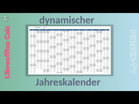 Jahreskalender mit #libreoffice calc erstellen