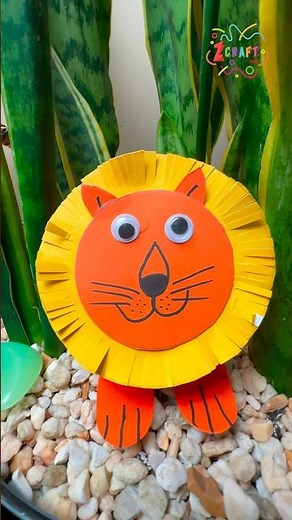 Easy DIY Paper Lion Craft Tutorial for Kids! 🦁✂️ #diy #craft #craftyfun #kids