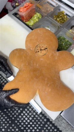 THE MEGA GINGERBREAD TORTA IS HERE! 🍞🎄 Yes… it’s BIG big 😮‍🔥 Our Gingerbread-Shaped Torta feeds up to 15 people and is perfect for parties, posadas, or feeding the whole crew 👏 ✨ $95 includes ✔️ Protein of your choice ✔️ Grilled onions ✔️ Lettuce, tomato & avocado ✔️ Mayonnaise, beans & cheese ✔️ Fresh-baked bread made in-house next door at Cinco de Mayo Bakery 🥖 ✔️ 4 canned drinks ✔️ Salsas included 🌶️ 📍 102 N Lake St, Aurora, IL 60506 📞 630-486-3030 Open Monday–Sunday ⏰11 AM – 10 PM T