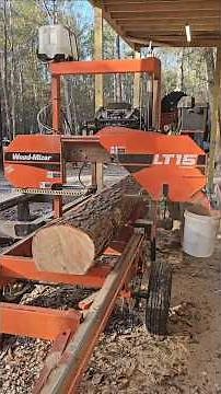 Sawmill Cutting Through Pine Log to make 1x10s and 2x10s for our Kiln Build