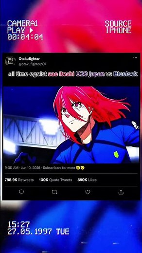 Sae Itoshi's PERFECT Goal! ⚽️ | Blue Lock vs U-20 Japan Highlights #anime #animemoments #bluelock