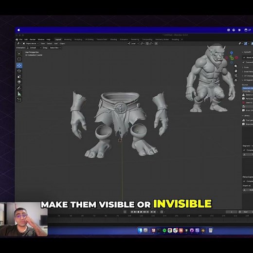 3D Model Segmentation with AI #shorts