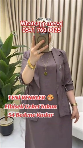 Elbiseli Ceket Takım ✨ FİYAT 2.195 tl elbise #elbisemodelleri #tesettür #tesettürgiyim #büyükbeden