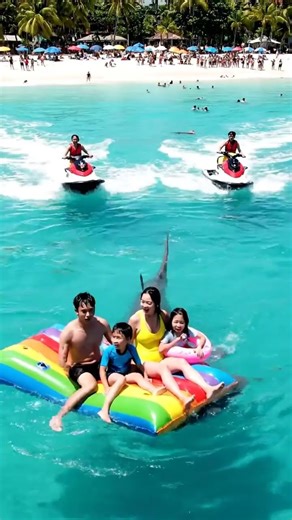 Family in Sinking Raft… Saved by a Giant Shark?! 🦈😱❤️