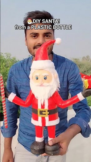 🎅 DIY SANTA FROM A PLASTIC BOTTLE #santaclaus #christmas #christmascrafts #trending
