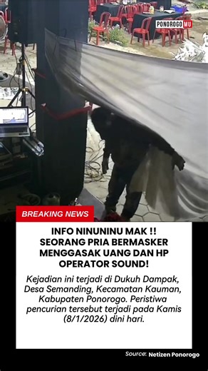 Pencurian Uang dan HP di Ponorogo