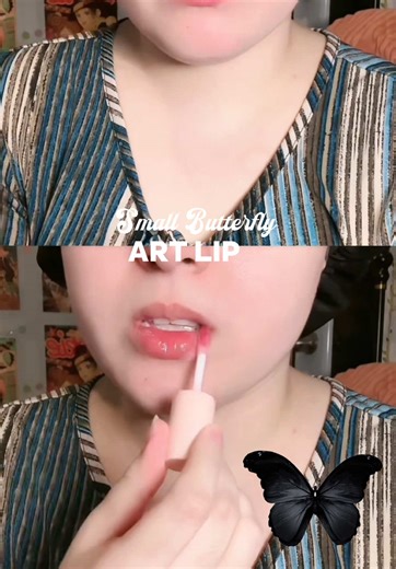Small Butterfly 🦋 Lips #artlip #fyp #lipcombo #makeup