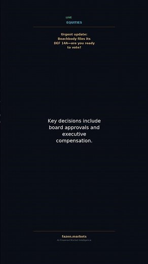 Beachbody Files DEF 14A: Key Votes Ahead
