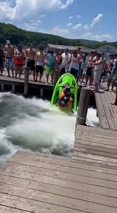 Jet Ski Fails to Stop and Slams into the Dock #JetSkiFail #SummerVibes #EpicCrash #DockLife 🎬This video was produced by Network Media and Blue-X Studio | Prompted Daily
