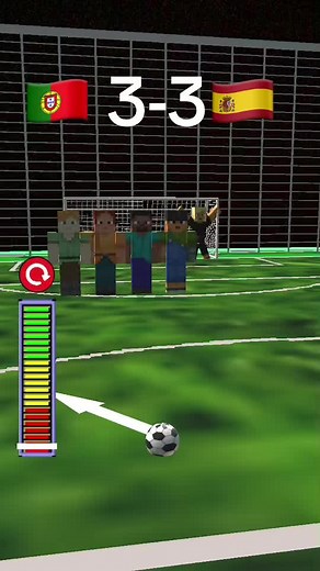 Animated Soccer Game Featuring Portugal and Spain