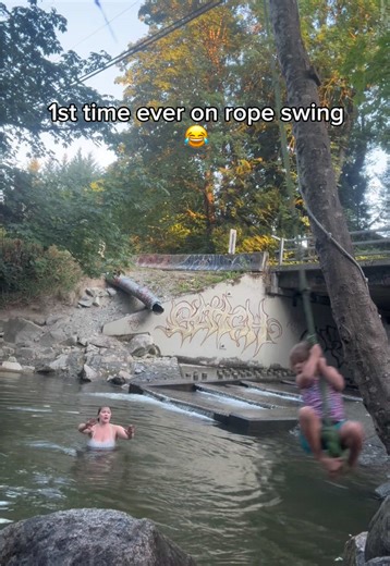 First time ever on rope swing 😂 #dayinthelife #foryou #fyp #todaystoddler #foryoupage