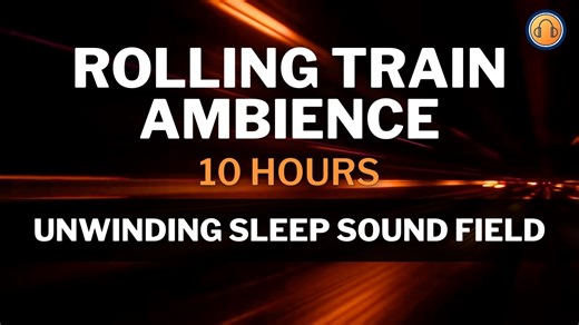 Rolling Train Ambience • Soft Interior Sound + Brown Noise • 10h