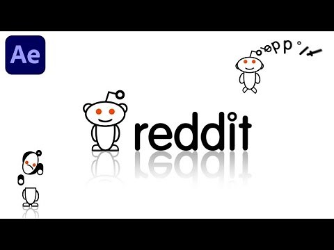Reddit Logo Animation In Adobe After Effects - After Effects Tutorial - No Plugins.