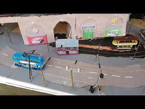 1:76 working model trolleybus layout