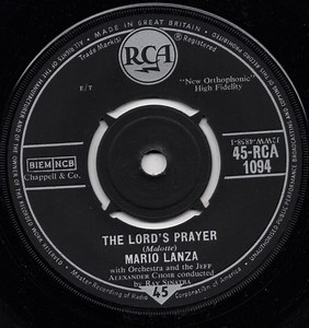 Mario Lanza - The Lord's Prayer / I'll Walk With God
