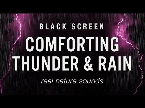 INCREDIBLE THUNDERSTORM Sounds to Sleep & Study (BLACK SCREEN)