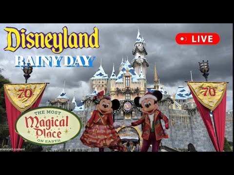 DISNEY Disneyland Rainy Day Fun Rides Shows #livestream