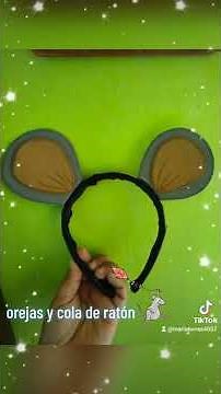 como hacer orejas y cola de ratón 🐭 #tod@s #tiktok #trending #bonita #manualidades #sigueme #viral