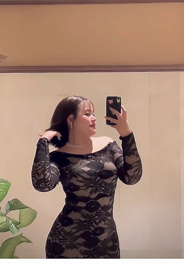 "Dripping in elegance—black lace never goes out of style 🖤✨ #Timeless...