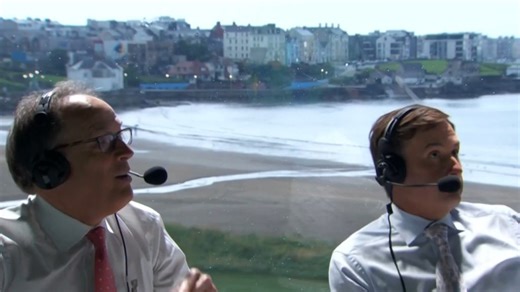 Bat intrudes Open Championship booth sending broadcasters into frenzy
