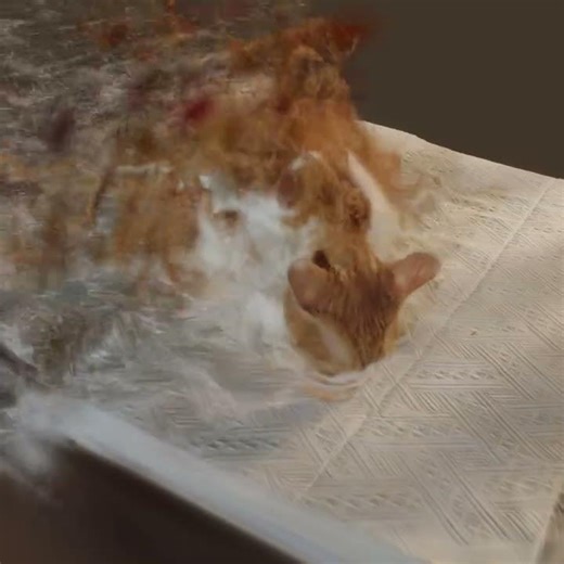 Cat gaussian splat atomization
