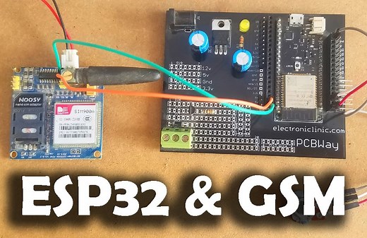 ESP32 with GSM Sim900A, GSM WIFI, IOT GSM, ESP32 and GSM