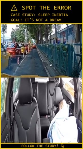 Human.Error.Study on Instagram: "ANALYSIS: The Danger of Sleeping in "Drive" ⚠️ Video Credit: Unknown / DM for Credit Case File: 141-PANIC-LOOP Subject Status: Disoriented / Liable The Tactical Failure: The Biological Reboot: The subject is jolted awake by an external threat (someone banging on the window). He is suffering from severe Sleep Inertia—a state where motor skills return before cognitive reasoning. He physically reacts before his brain knows where he is. Pedal Misapplication: In his c