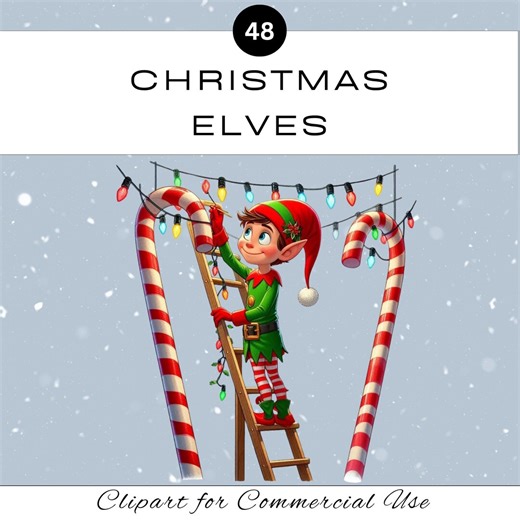 Cartoon Christmas Elves Clipart PNG Set | Holiday Watercolour Elf Decorations | Junk Journal Scrapbooking Cards Gift | Commercial Use - Etsy Canada