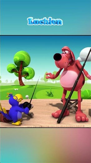 This Fishing Video is Too Funny 😂 #cartoon #animals #shorts