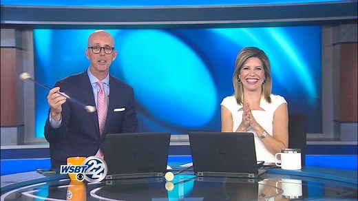 26K views · 156 reactions | "I'm just trying not to hit myself in the head." -- Bob Montgomery WSBT Bob, Leanne Tokars WSBT and Kristin Bien WSBT tested out their baton twirling skills this morning during our report about the twirling championship at Notre Dame. Some did it better than others. | WSBT-TV | Facebook