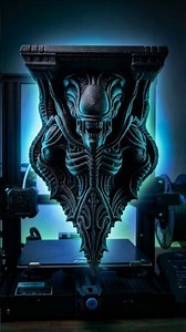 3D Printed Xenomorph Shelf Timelapse 🛸 #alien #scifihorror #3dprinting