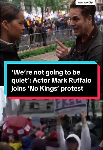 Mark Ruffalo Joins No Kings Protest in Manhattan