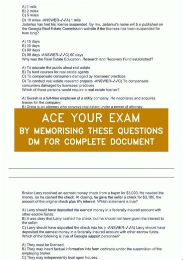 Colibri Real Estate Real Estate Express Final Exam Review UPDATED Fully Solved Assured A1691 video