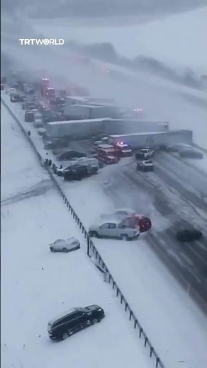 45-vehicle pileup on Indiana highway as snowstorms sweep the country