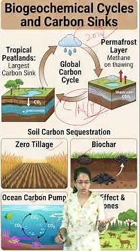 Biogeochemical Cycles & Carbon Sinks Explained | UPSC Examrace #Shorts