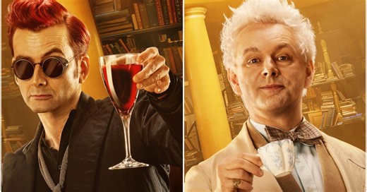 Good Omens 2 Key Art Posters: Aziraphale & Crowley Offer Us a Toast