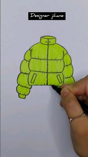 how to draw a jacket 💚💚#short #drawing #easydrawing