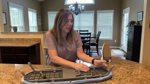 Watch This is a small ironing board that can be placed on the table. on Amazon Live